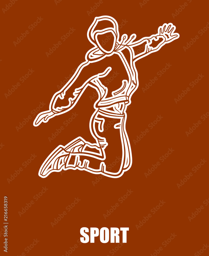 Fototapeta premium Sport Girl Jumping