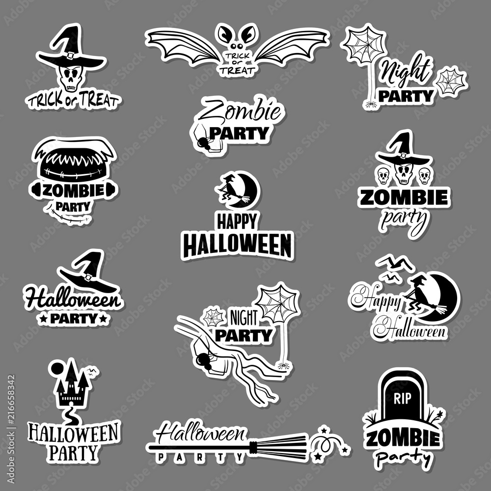 Fototapeta premium Stickers For Halloween Party