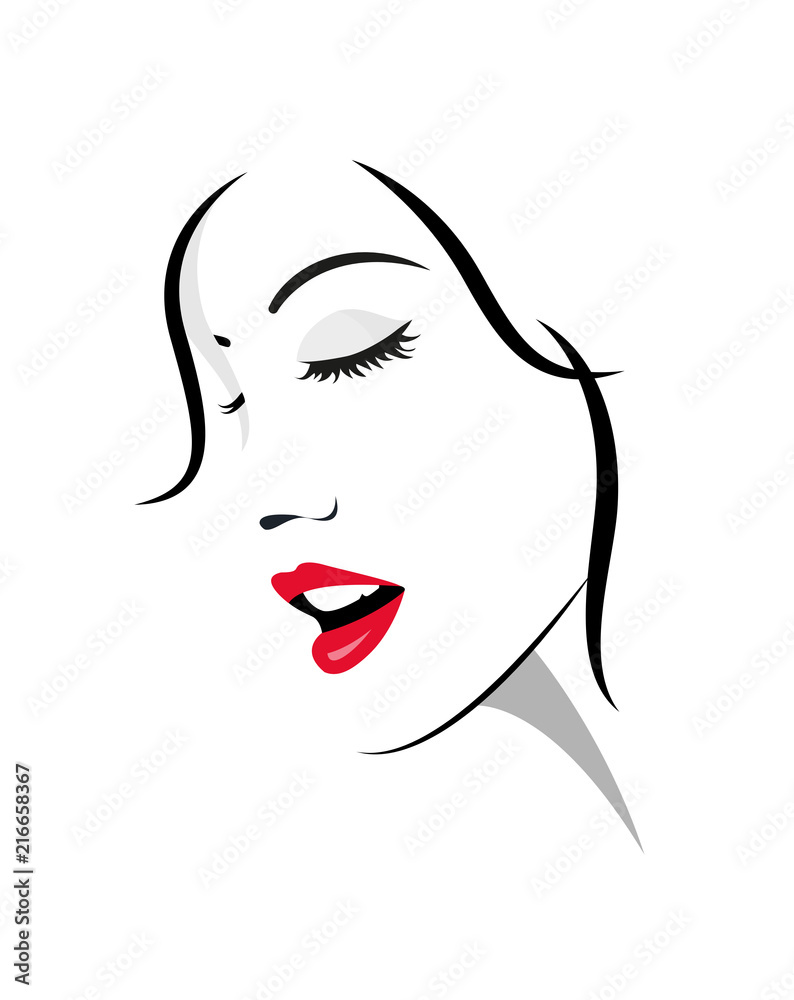 Beautiful stylish Woman face logo Beautiful stylish Woman face logo