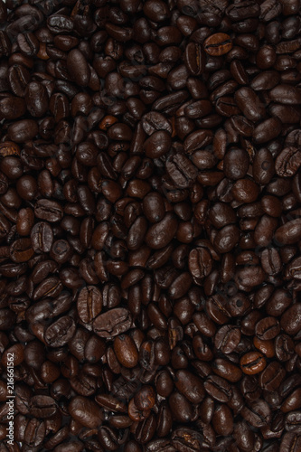 Coffee beans background texture