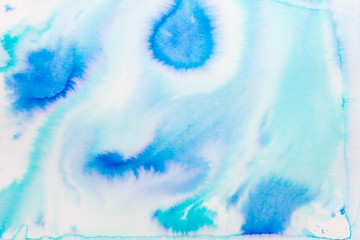 Fotobehang Kristal Blauwe aquarel textuur op papier  © aga7ta