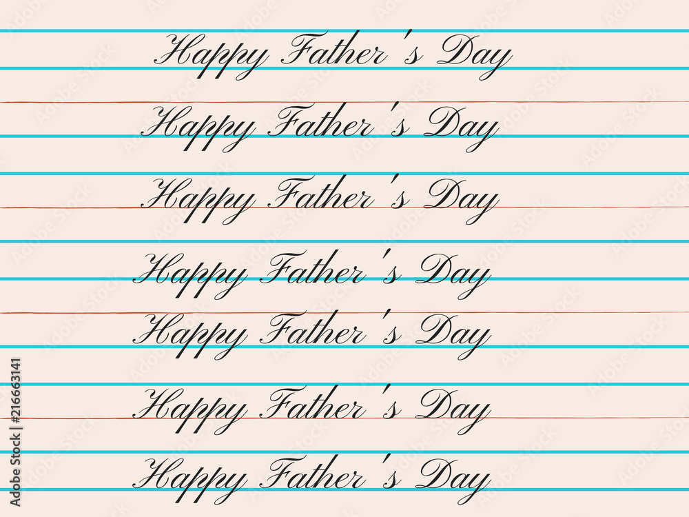 FATHER'S DAY CARD WITH CALLIGRAPHY AND COLORS. HAPPY FATHERS DAY.