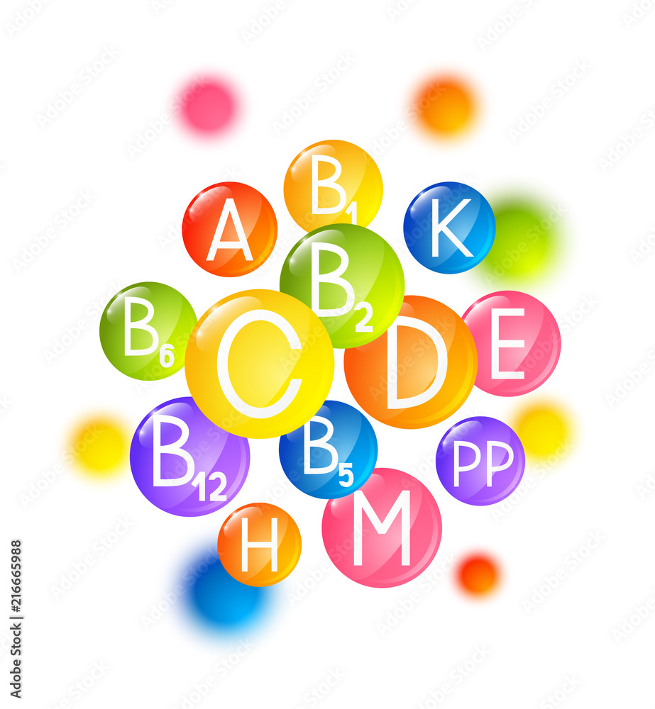 Main vitamin icons for Your design Main vitamin icons for Your design