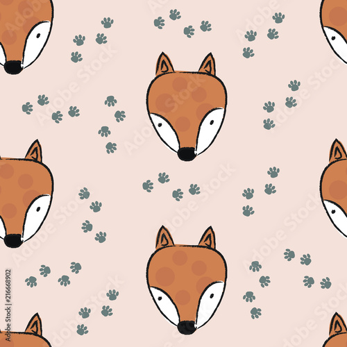 seamless pattern with squirrel 