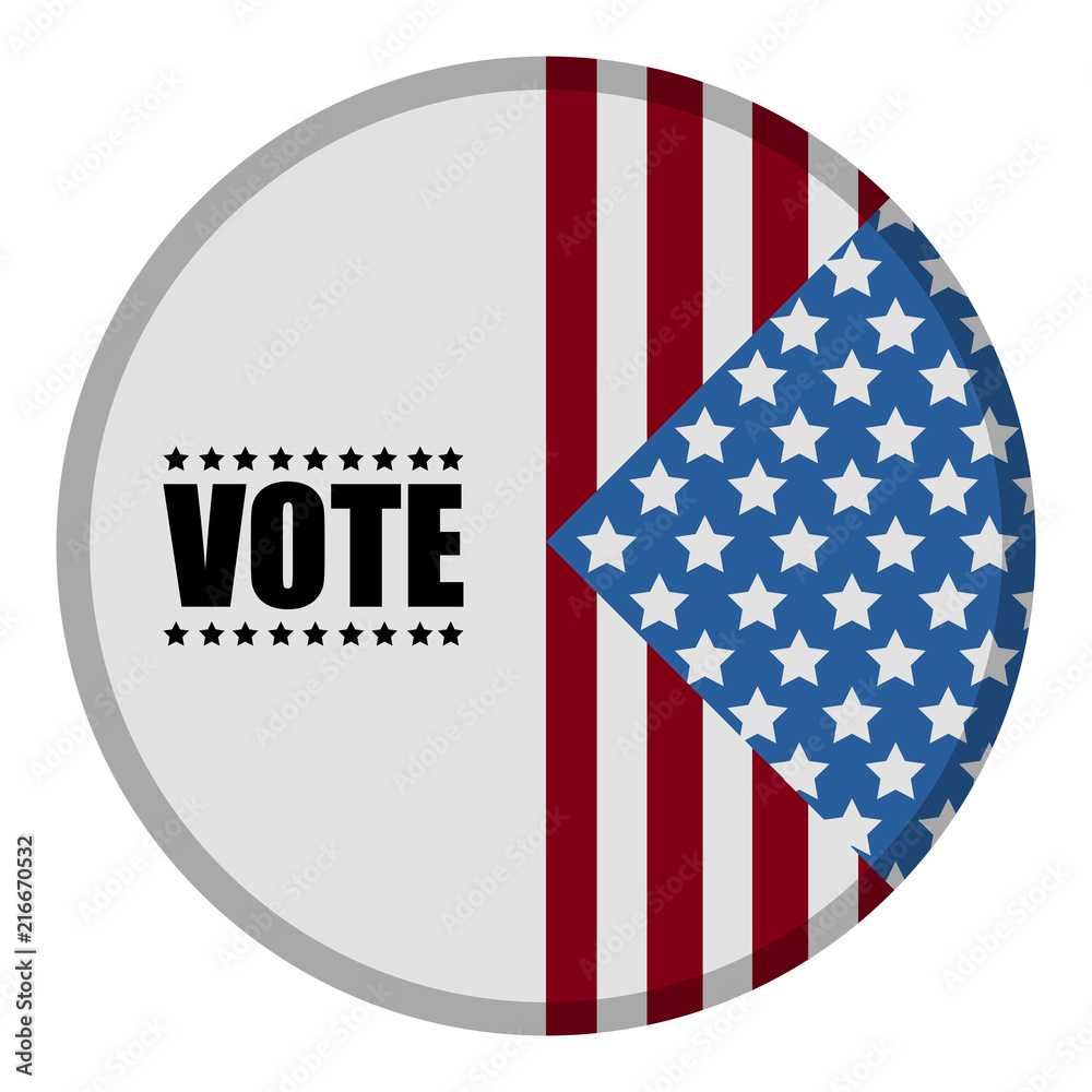 Fototapeta premium United states campaign button