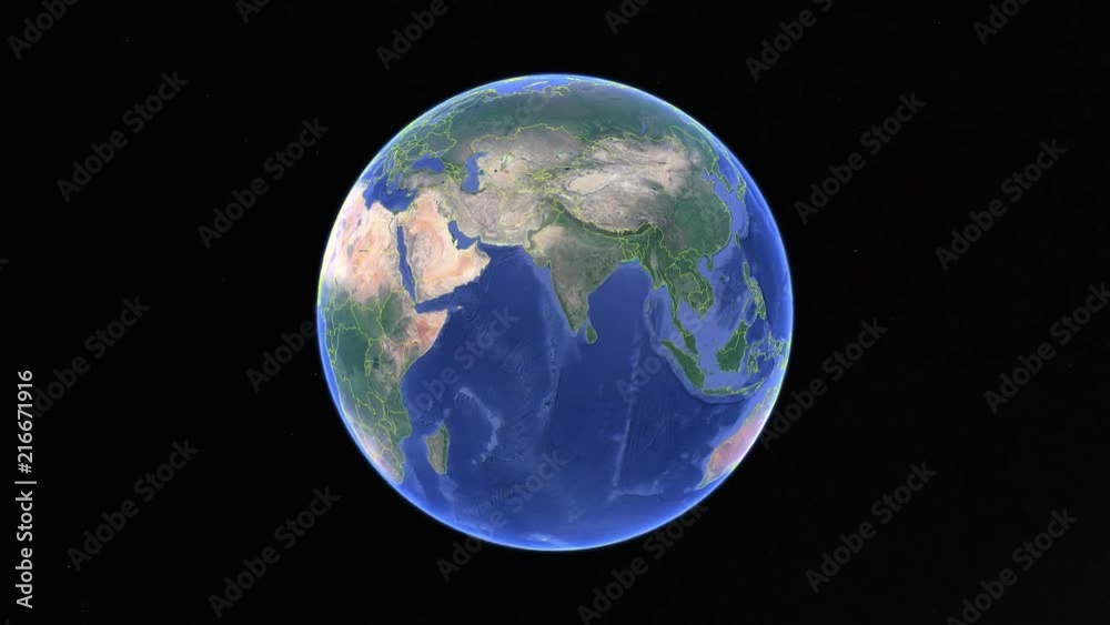 Vídeo do Stock Philippines with flag. 3d earth in space zoom in Philippines outer, created