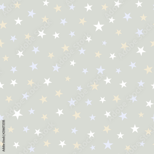 Seamless pattern with stars. Childish vector background