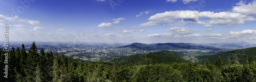  Panoraic view of the Beskidy mountains in Southern Poland