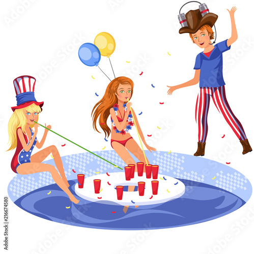 Students pool alcohol party