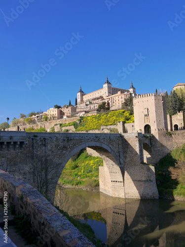 The Alcantara Bridge over the Tagus River, Toledo Spain