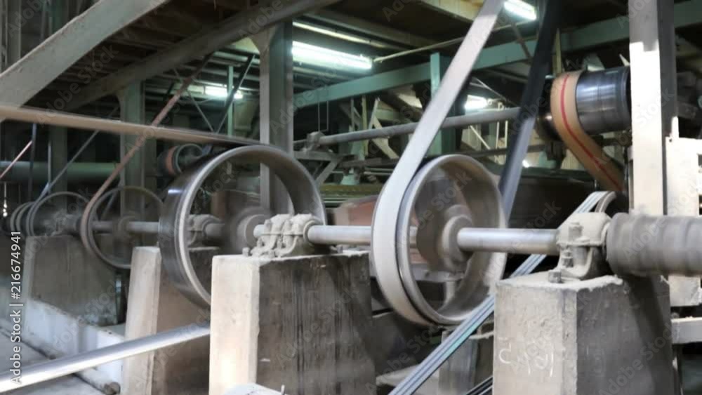 old machine in farm factory working old machine in farm factory working