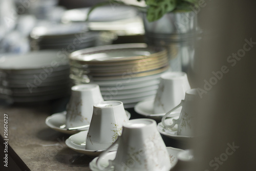 tea cups waiting for guests