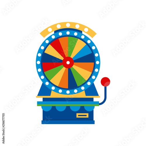 Fortune wheel , arcade game vending machin vector Illustration on a white background