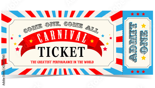 Carnival ticket photo