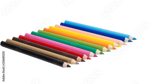 colored pencils isolated