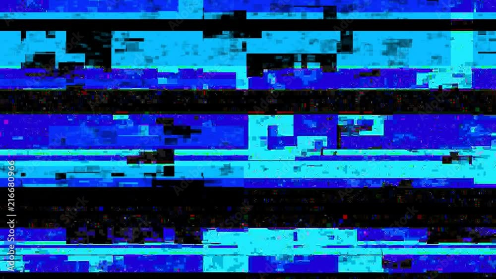 Digital glitch overlay effect, computer generated motion graphic
