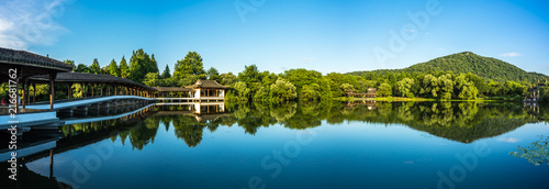 landscape of yuhao bay in west lake hangzhou china