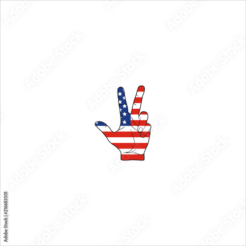 american hand logo design