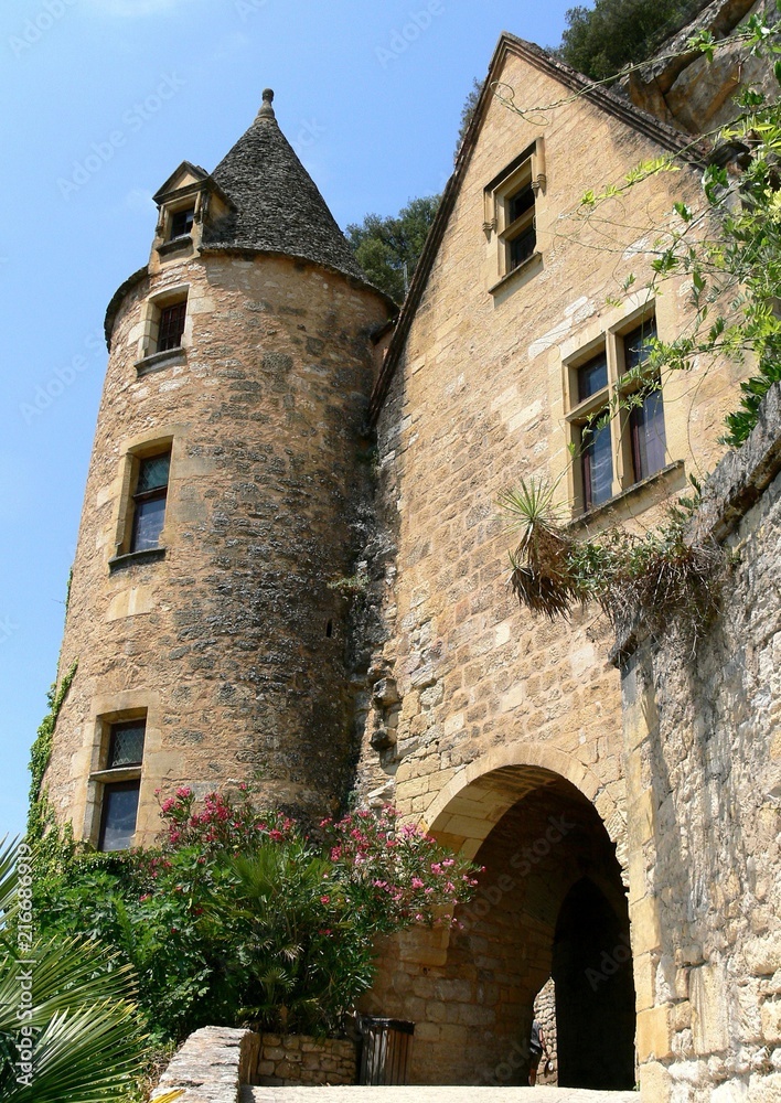 Old semi-troglodyte house in the village of La Roque Gageac, Dordogne, France
