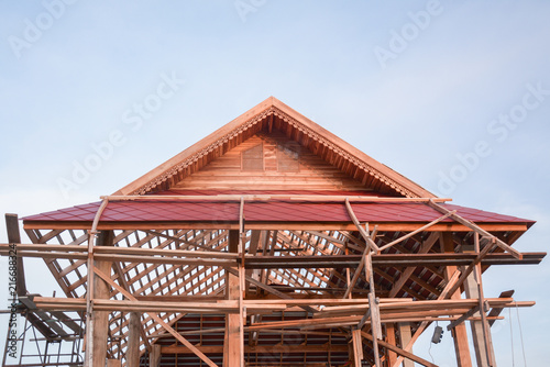 thai  roof strcture at construction