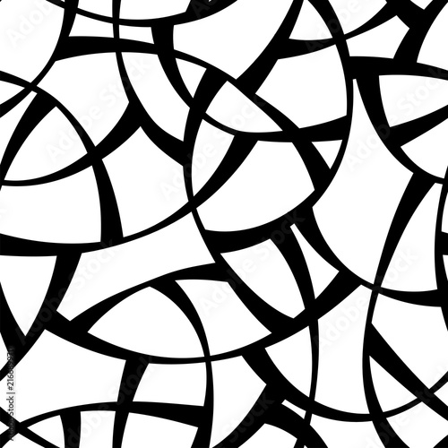 Vector Seamless black and white pattern. Abstract Geometric Background Design