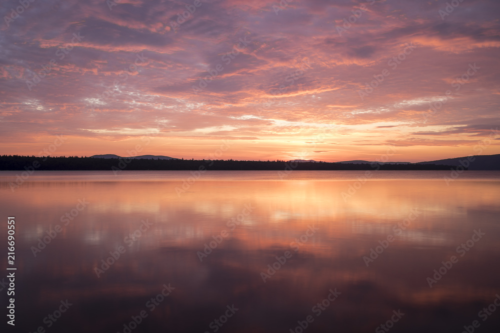 Sunrise over Flagstaff Lake in Maine