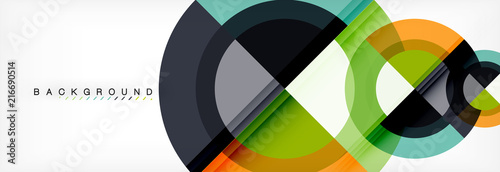 Vector circular geometric abstract background