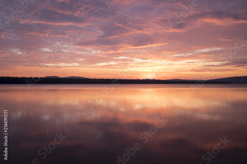 Sunrise over Flagstaff Lake in Maine