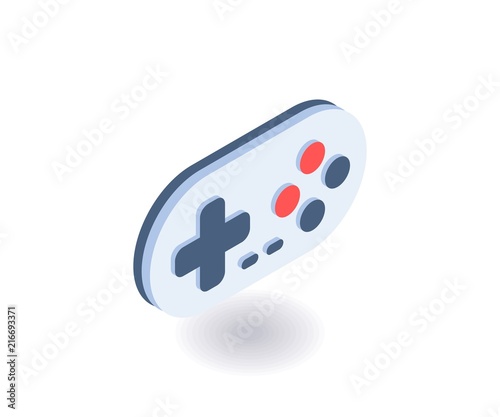 Gamepad isometric icon. Vector 3D illustration for web design.
