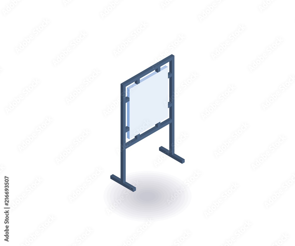 Advertising stand isometric icon. Vector 3D illustration for web design. Advertising stand isometric icon. Vector 3D illustration for web design.