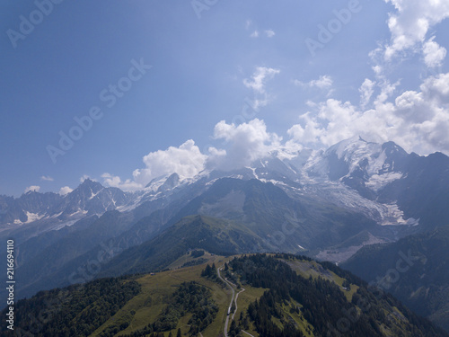 Aerial view of mont blanc