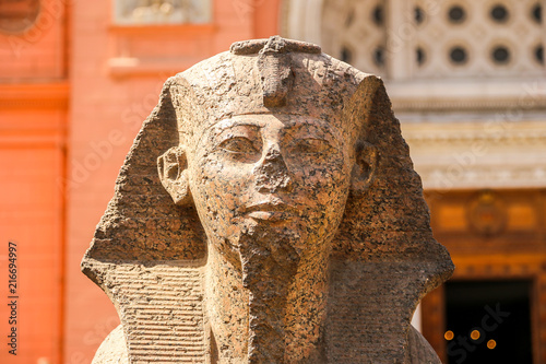 Small sphinx statue near Egyptian Museum photo