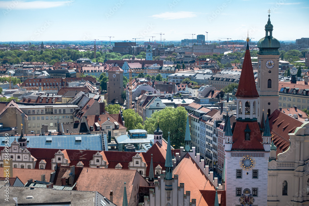 Munich München Panoramic Cityscape from top