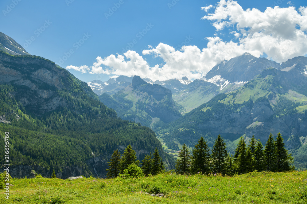 Amazing Swiss Alps near Kandersteg in canton of Bern