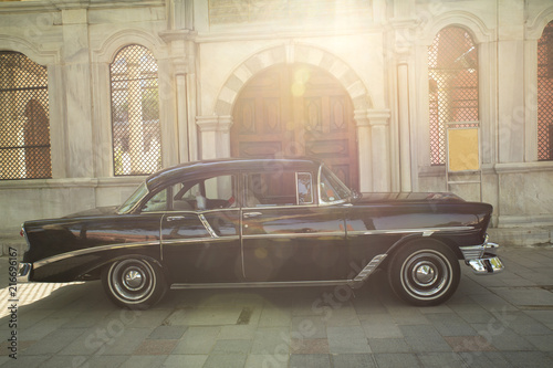 Antique Car -Classic Black Retro Ccar photo