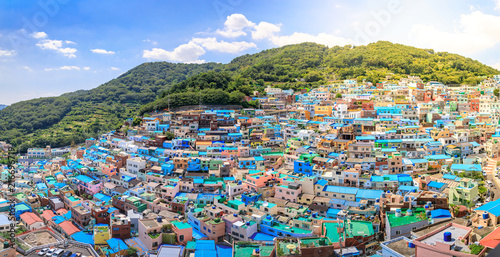 Panorama view of Gamcheon Culture Village located in Busan city © yooranpark