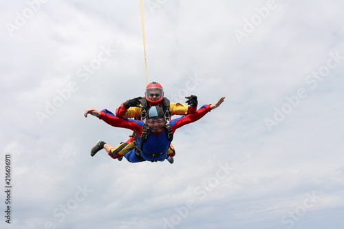 Skydiving. Tandem jump.