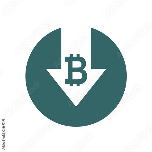 Cost reduction- decrease icon. Vector symbol image isolated on background