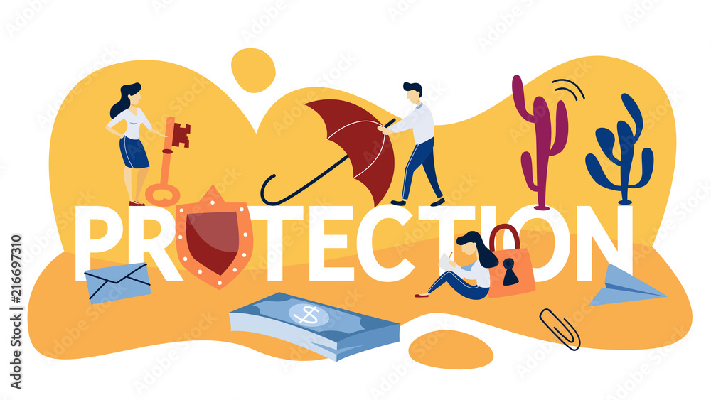 Naklejka premium Protection concept illustration