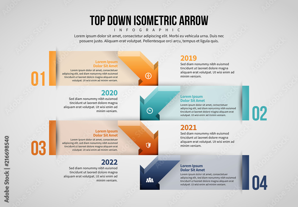 Arrow Infographic Layout Stock Template | Adobe Stock