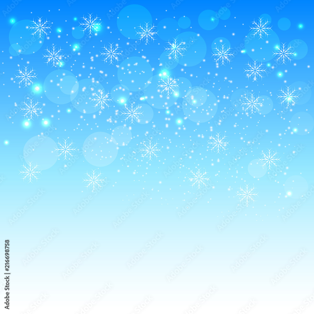 Christmas background solar situation snowflakes.
