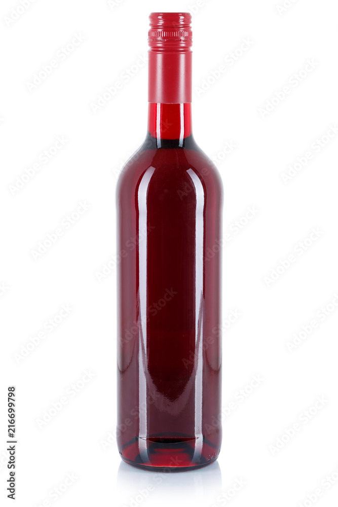 Wine bottle red alcohol drink isolated on white Wine bottle red alcohol drink isolated on white