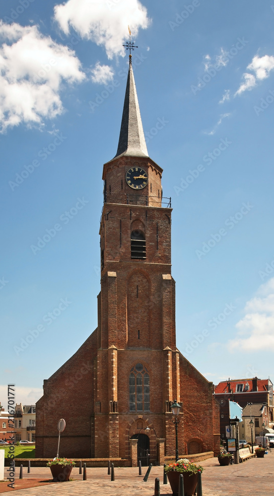 Church Oude Kerk at Scheveningen districts. Hague (Den Haag). South Holland. Netherlands Church Oude Kerk at Scheveningen districts. Hague (Den Haag). South Holland. Netherlands