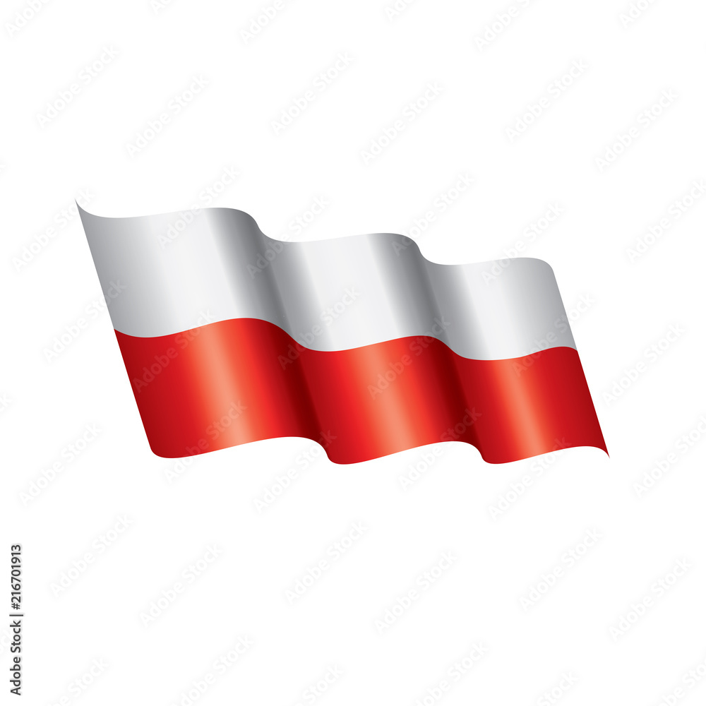 Poland flag, vector illustration Poland flag, vector illustration
