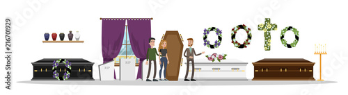 Funeral service interior