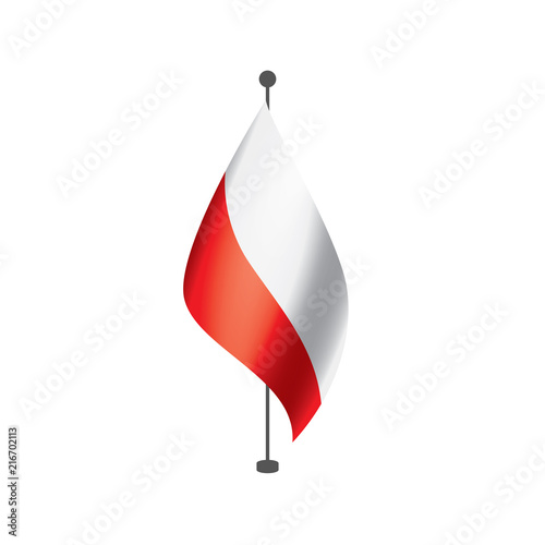 Poland flag, vector illustration photo