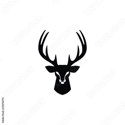 deer head logo vector design inspirations photo