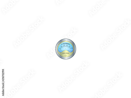 Vintage 1943 round ammeter