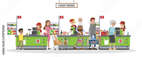 People standing at the counter