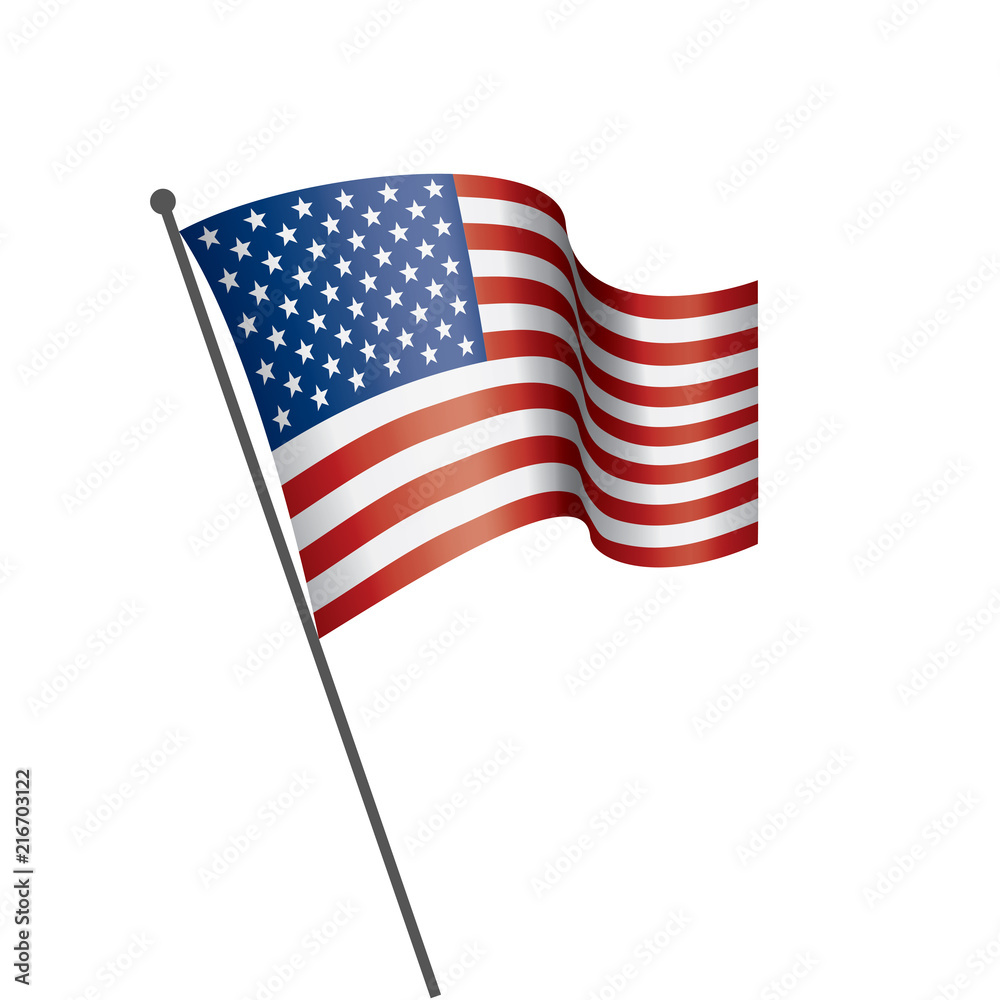 Fototapeta premium USA Flag isolated